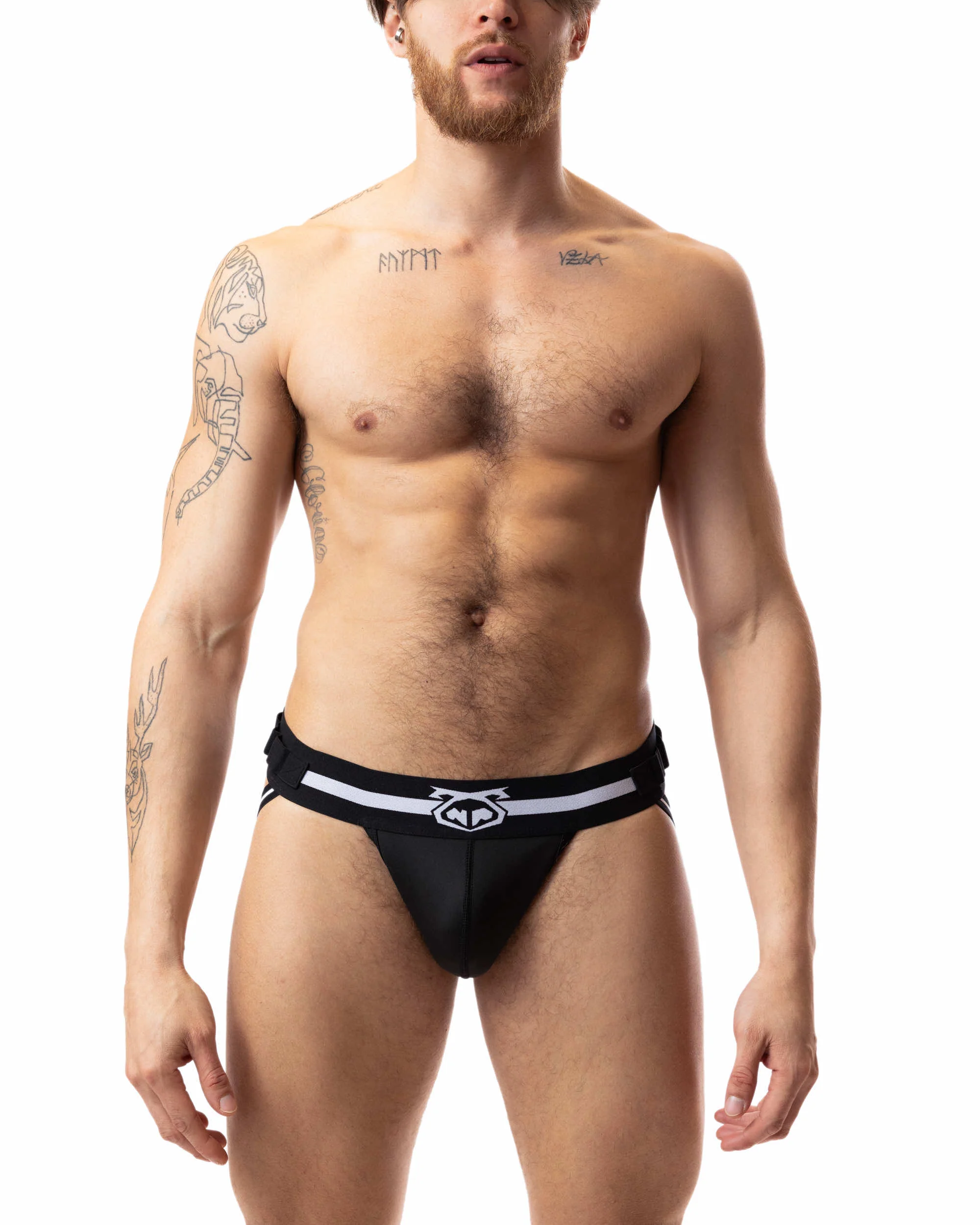 Nasty Pig Varsity Jockstrap in Black - Image 2