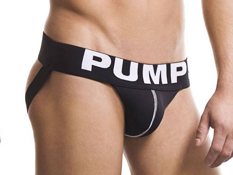 PUMP! Black Ribbed Pouch Jockstrap - Image 4