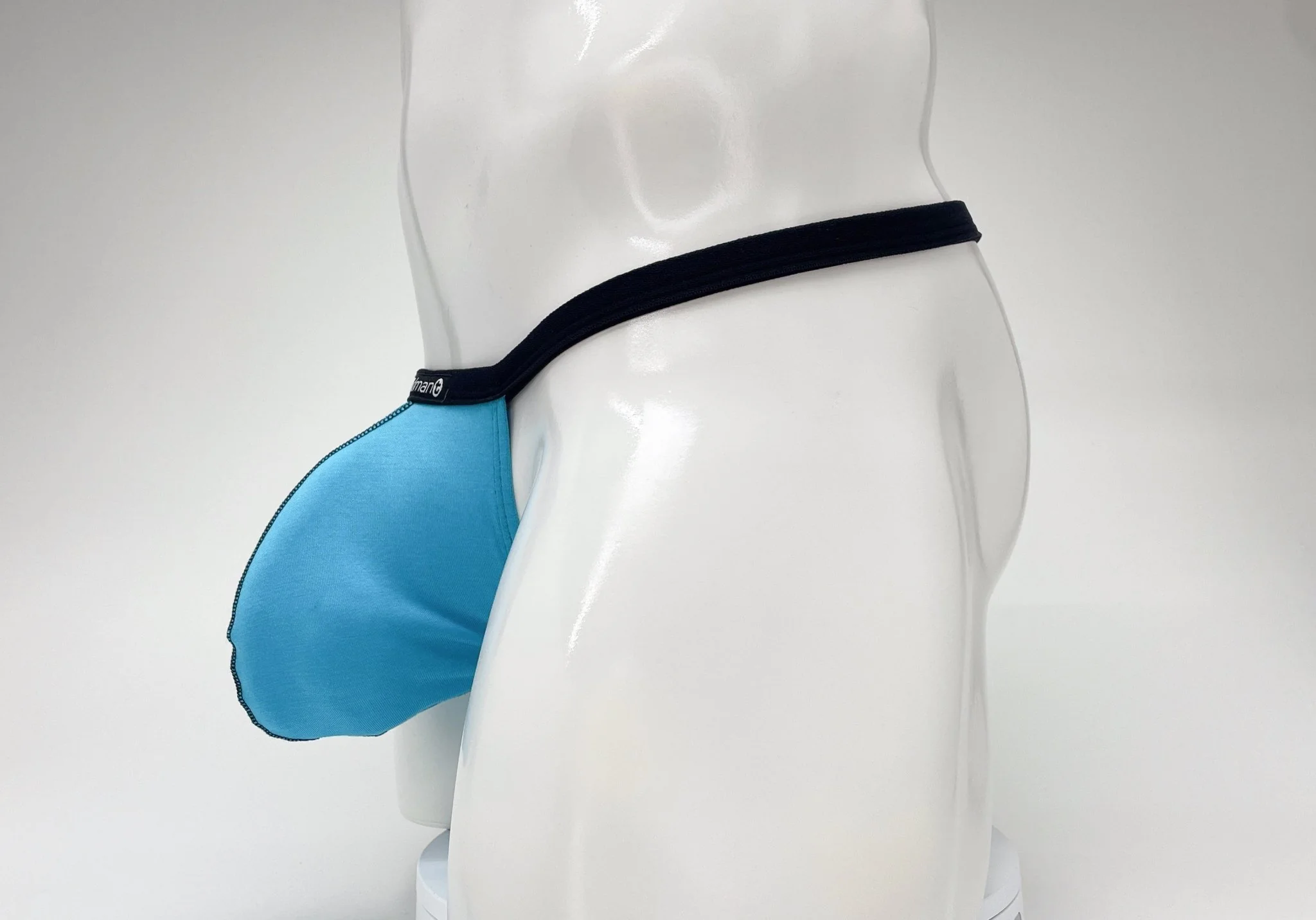 WildmanT Modal Micro Thong Big Boy Pouch Baby Blue - Image 10