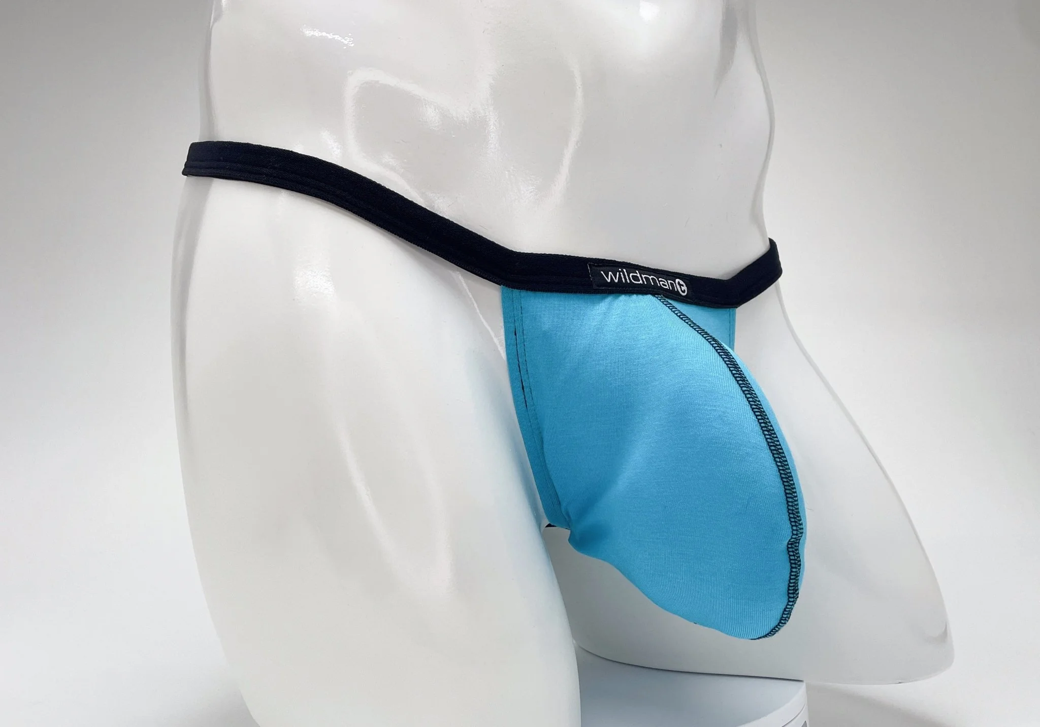 WildmanT Modal Micro Thong Big Boy Pouch Baby Blue - Image 27