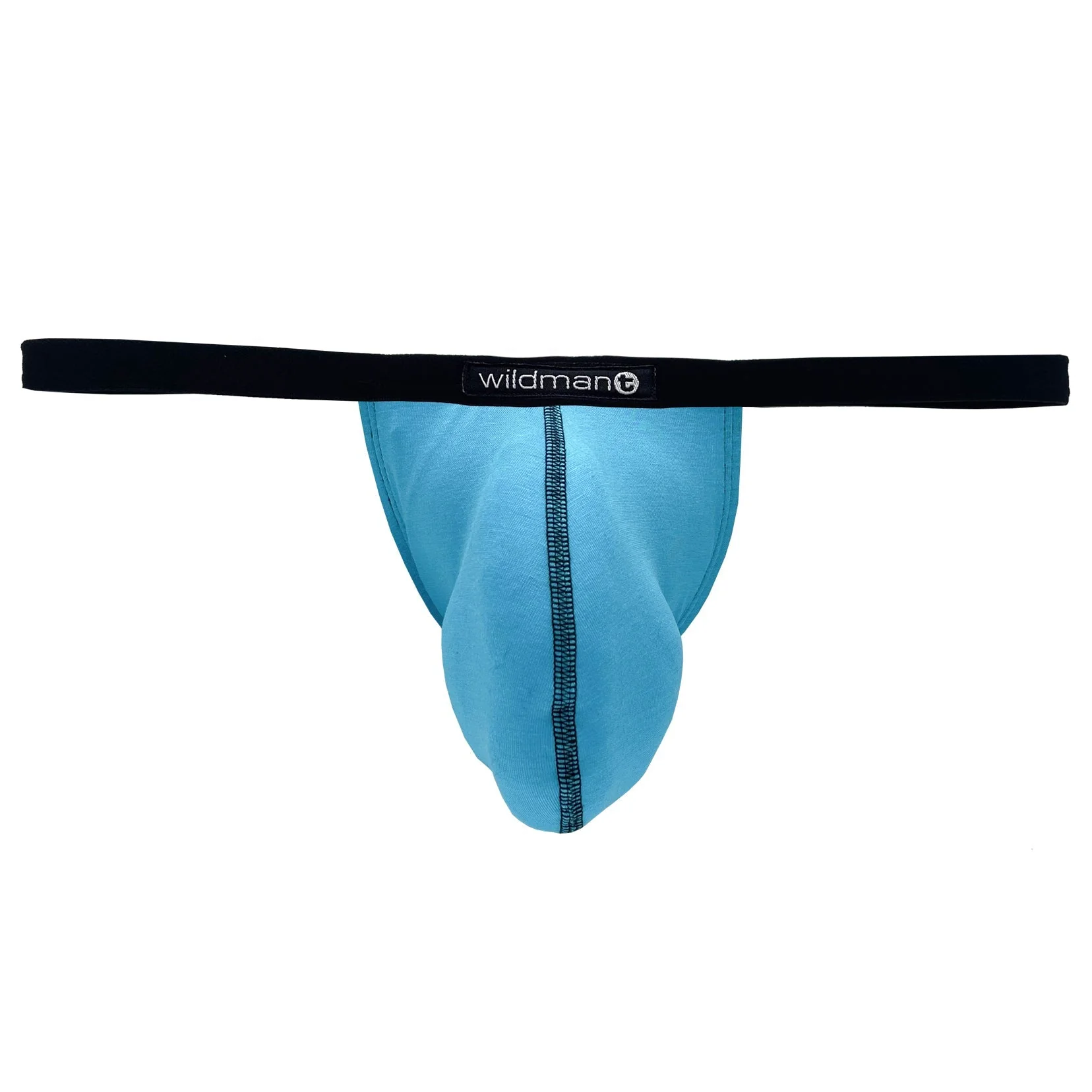 WildmanT Modal Micro Thong Big Boy Pouch Baby Blue - Image 4