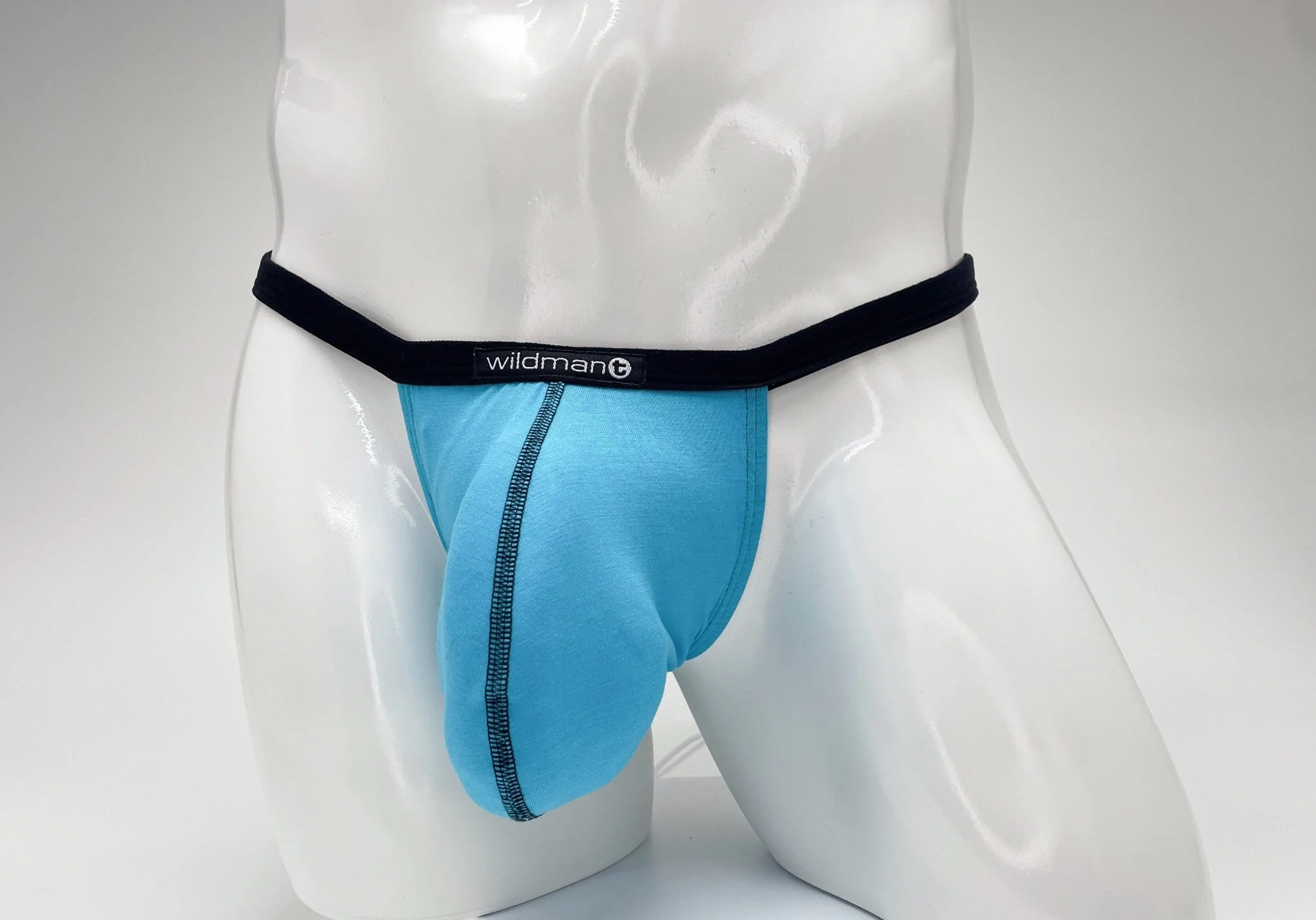 WildmanT Modal Micro Thong Big Boy Pouch Baby Blue - Image 6