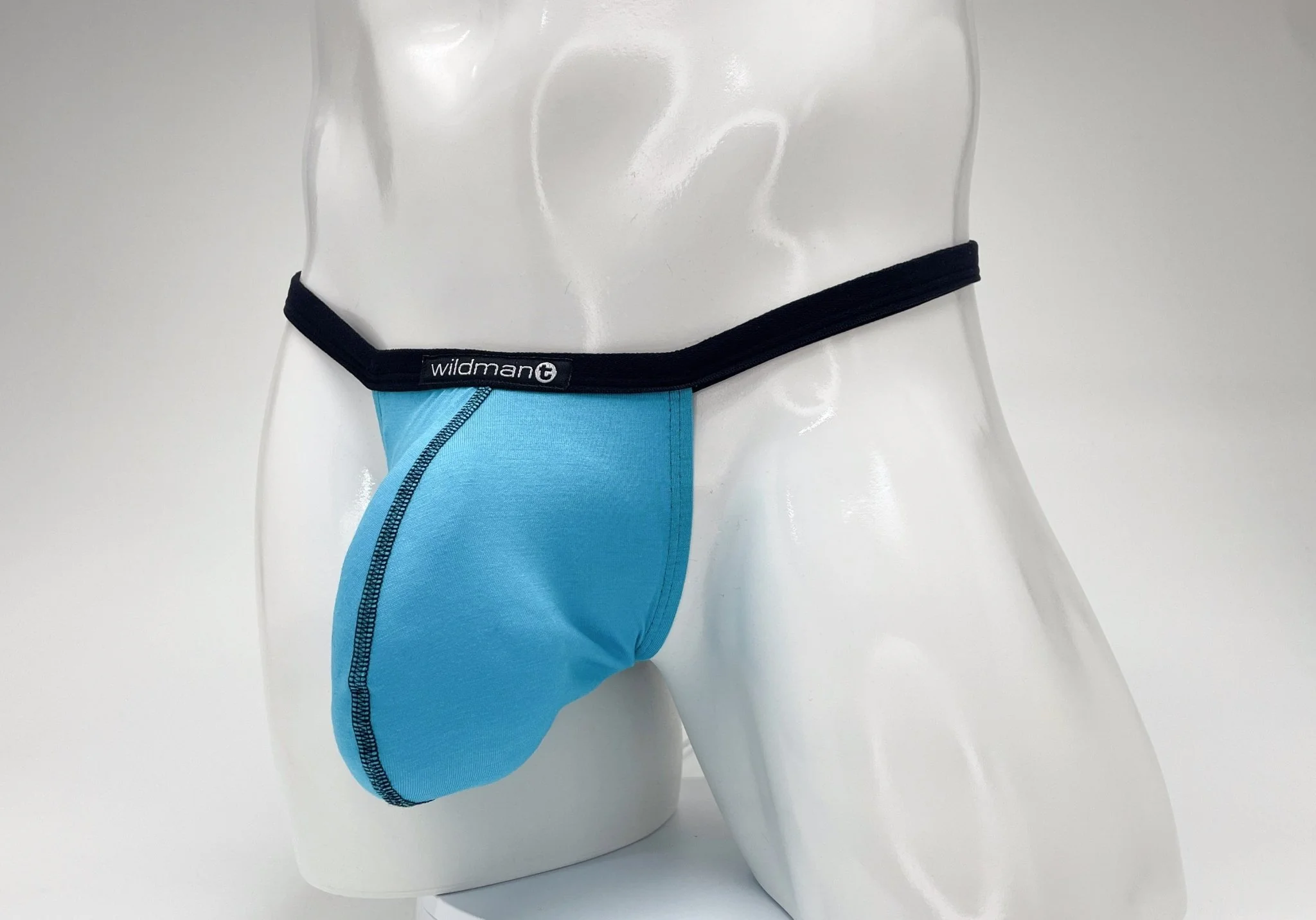 WildmanT Modal Micro Thong Big Boy Pouch Baby Blue - Image 7
