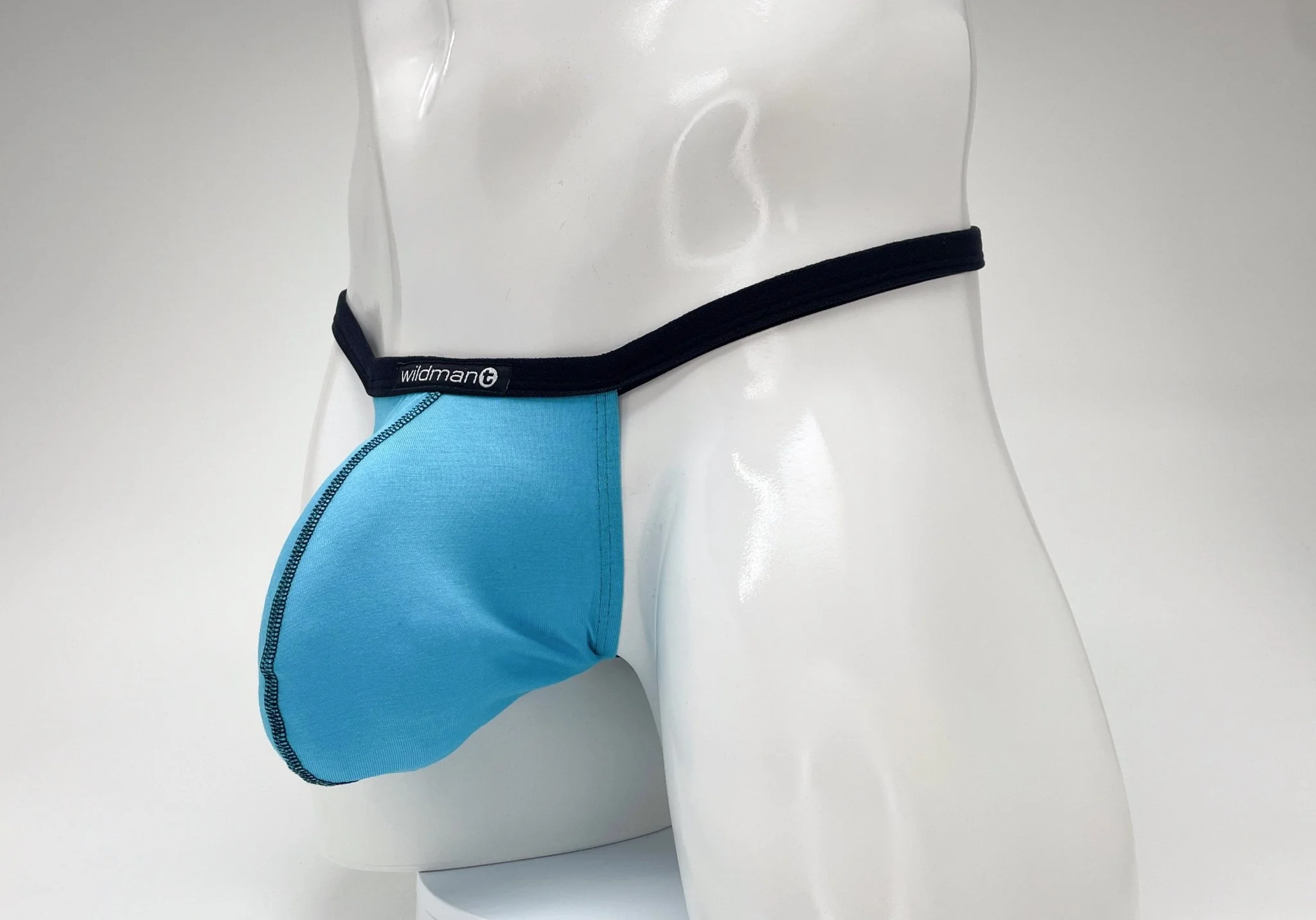 WildmanT Modal Micro Thong Big Boy Pouch Baby Blue - Image 8