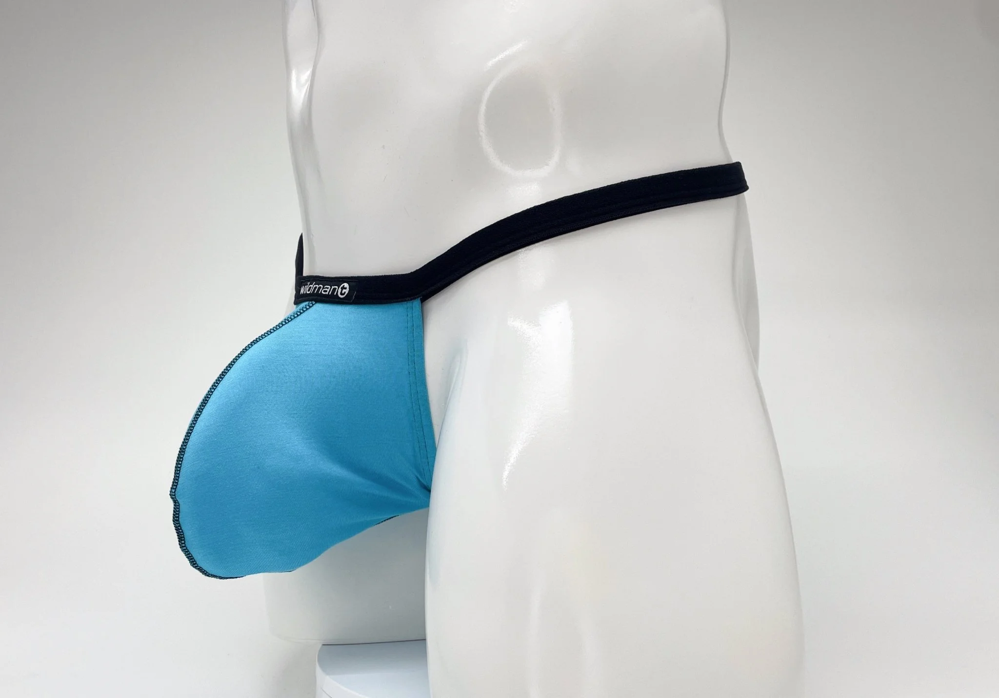 WildmanT Modal Micro Thong Big Boy Pouch Baby Blue - Image 9