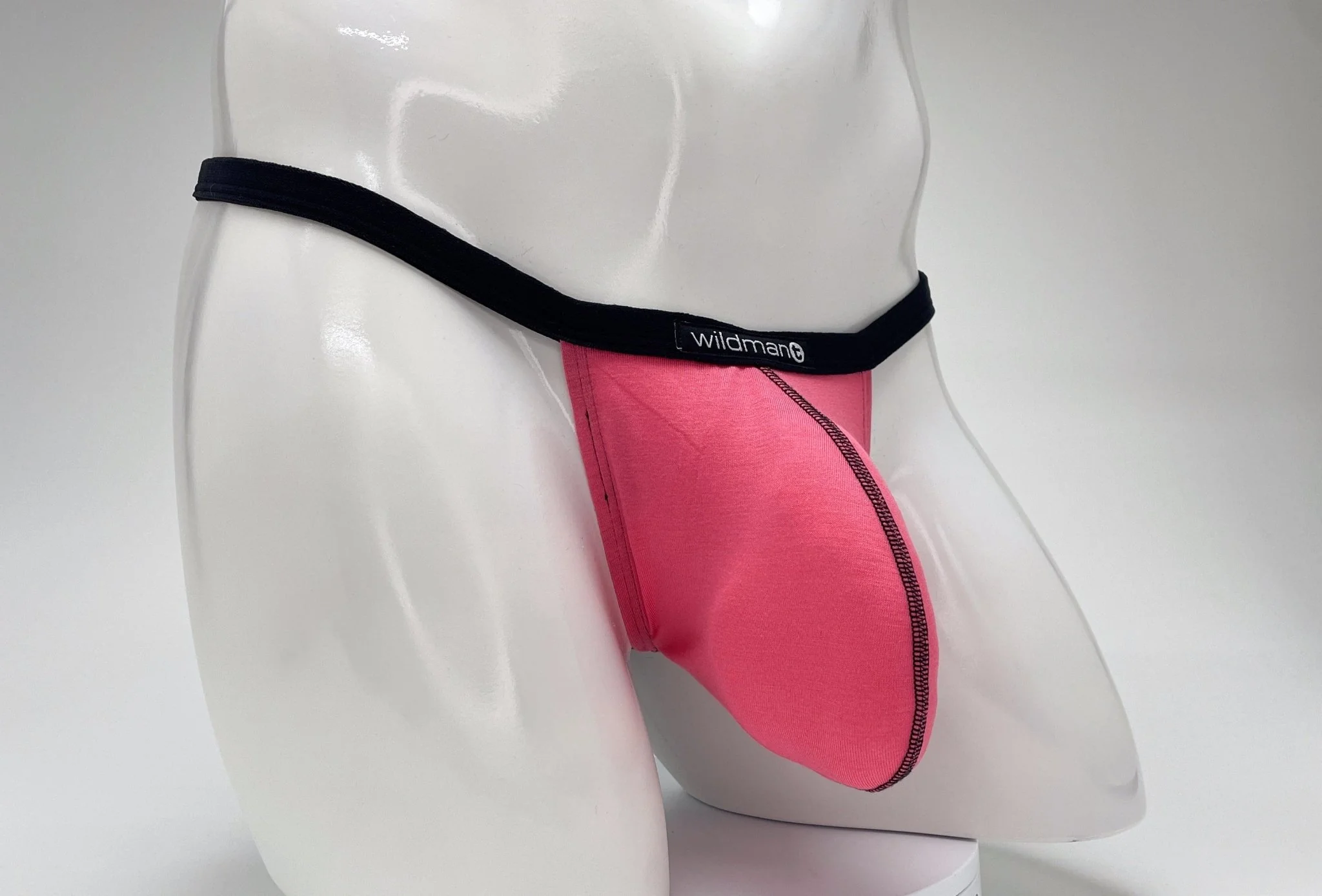 WildmanT Modal Micro Thong Big Boy Pouch Pink - Image 27