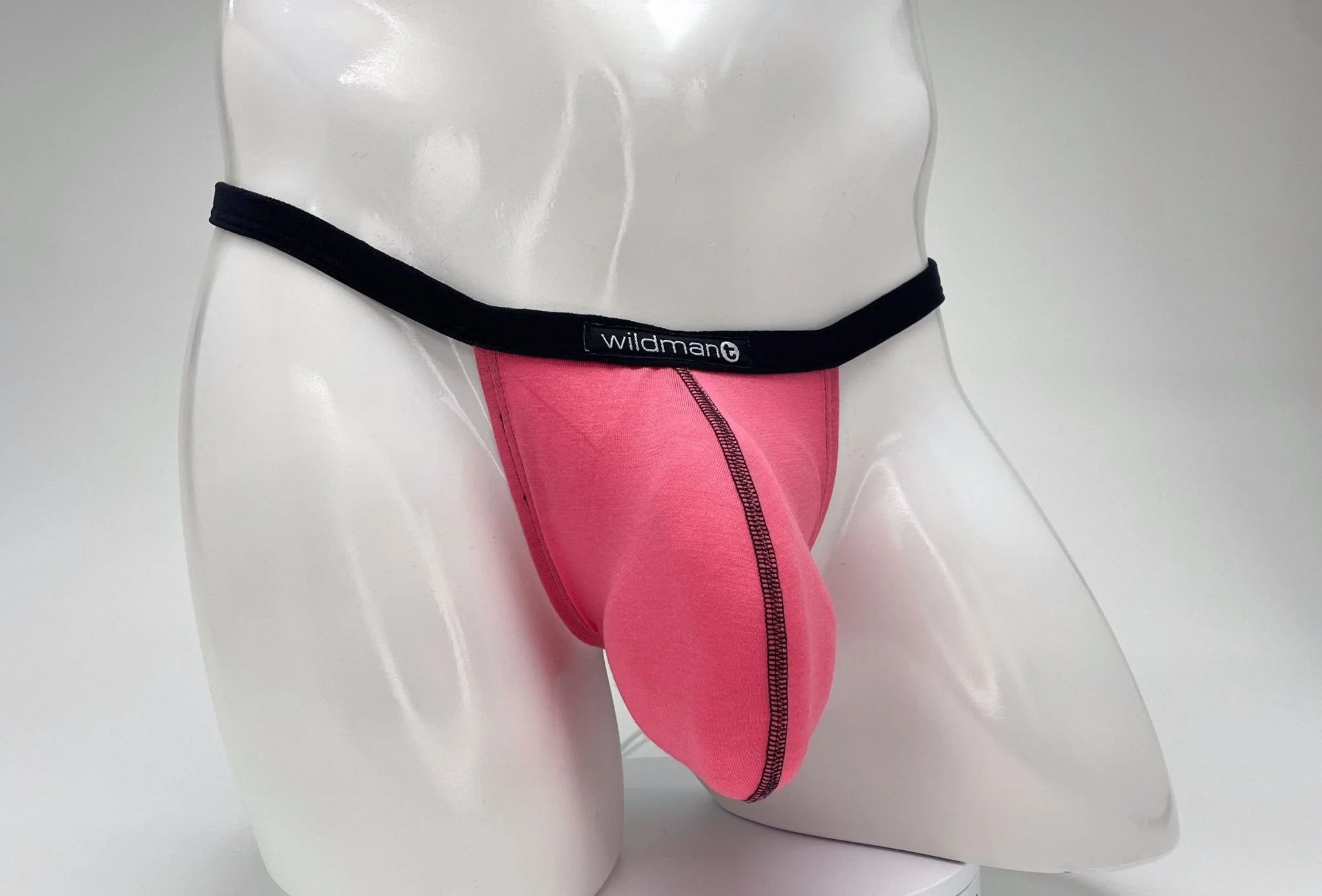 WildmanT Modal Micro Thong Big Boy Pouch Pink - Image 28